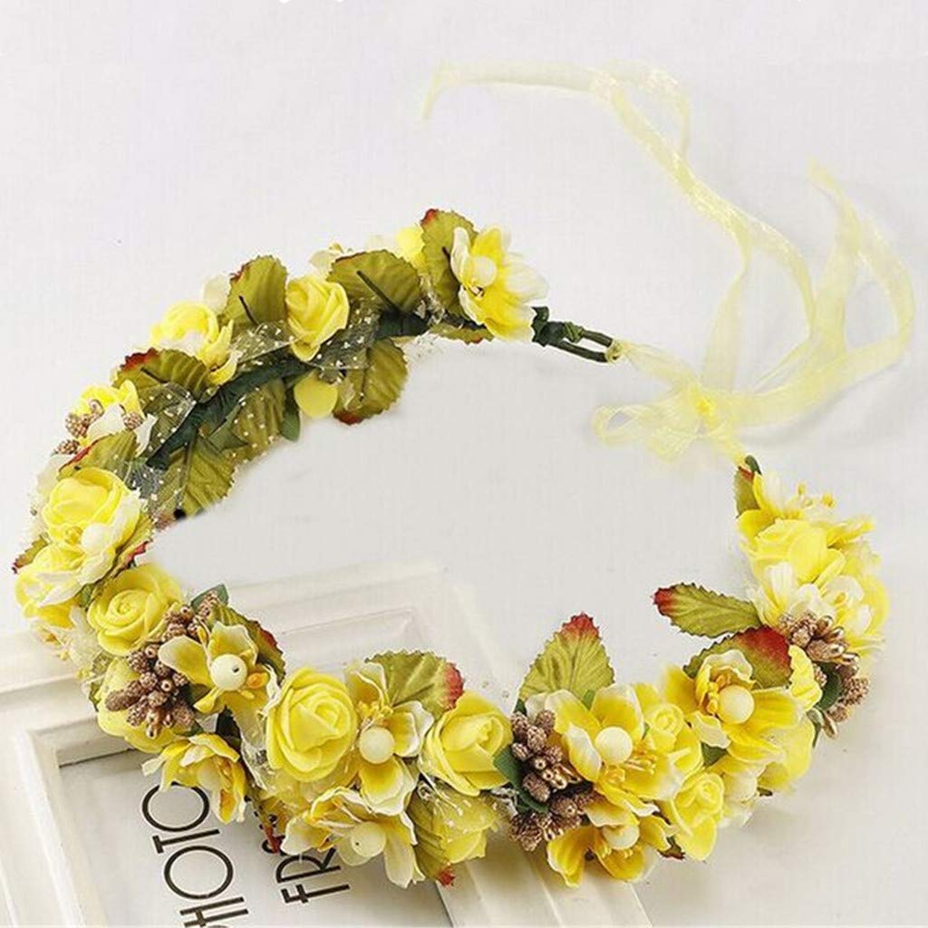 1920er Jahre Stirnband Rustikales Brautjungfern Stirnband Blumen Stirnbänder Hochzeit Haarschmuck Braut Blumenkrone Kopfschmuck Braut Blumenmädchen Girlande Stirnband，Orange