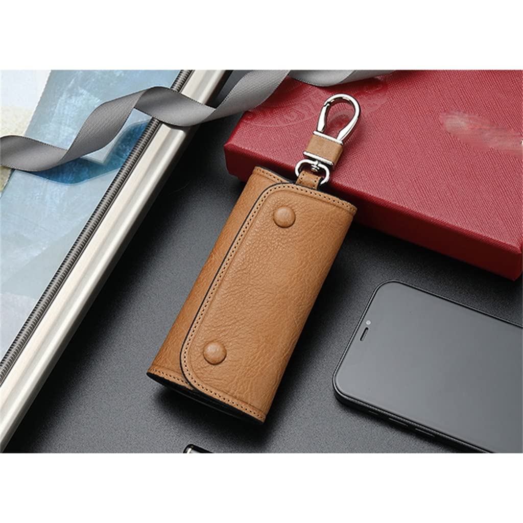 Rimani organizzato ed Elegante con Un Porta Carte in Pelle Fatto a Mano, Portachiavi retrò, Perfetto per Le Donne Sempre in Movimento