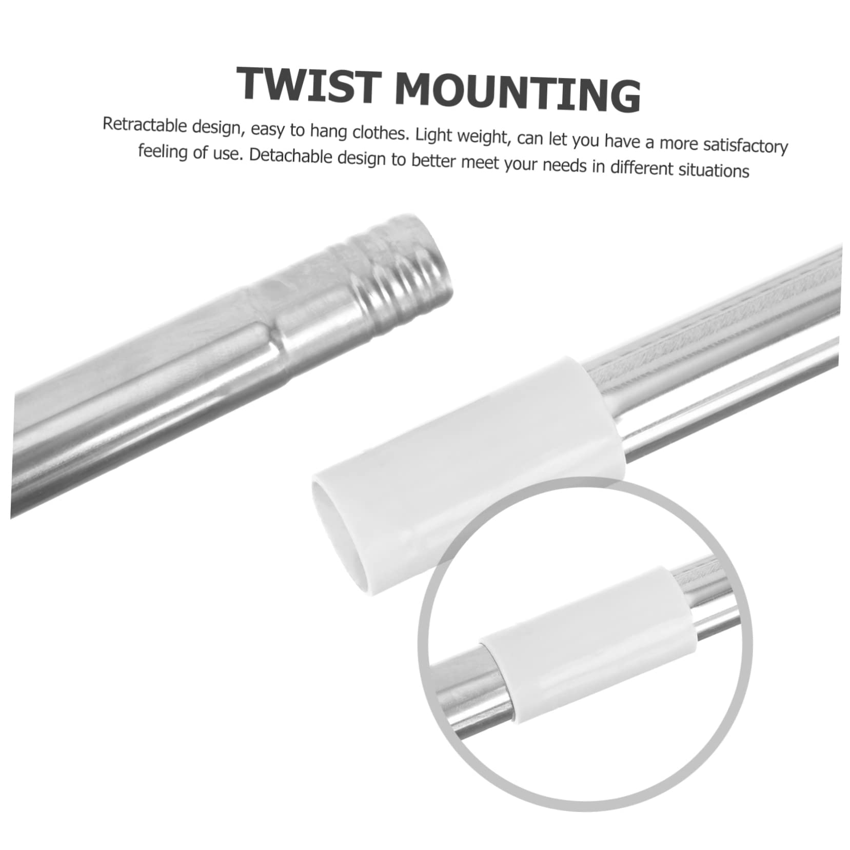 Garneck Detachable Adjustable Clothes Drying Rod Extra Long Clothesline Pole for Wardrobe and High Places Versatile Clothes Reaching Tool for Easy Laundry