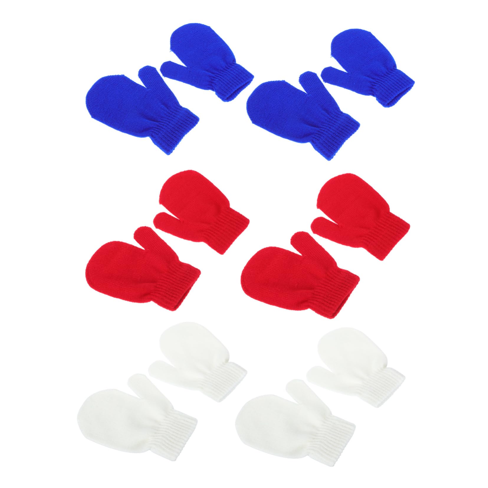 BESPORTBLE Children's Winter Mittens Set 6 Pairs Knitted Knitting Craft Warm Durable