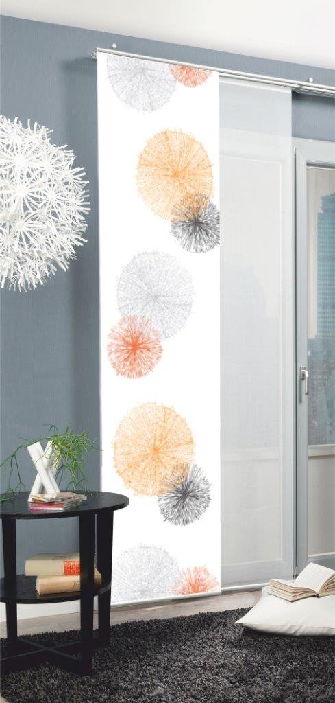 Home Fashion 87999-775 Panneau Japonais Polyester H:245 x W: 60 cm - ORANGE