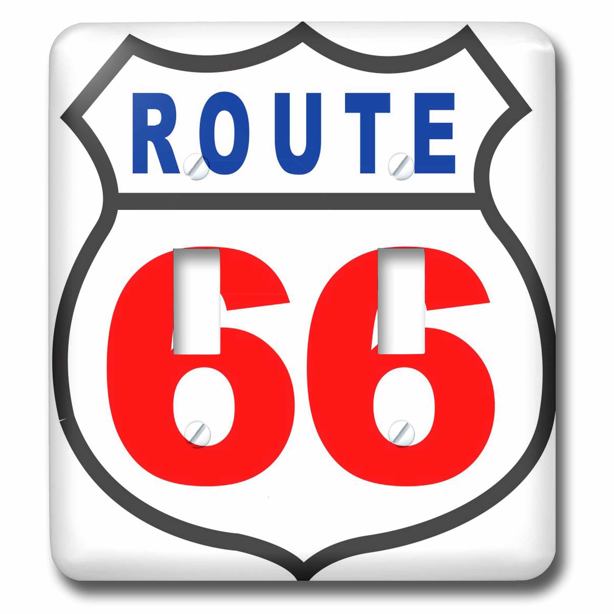 Interrupteur double Route 66 pour habiller les murs d'un salon ou d'un garage au style retro