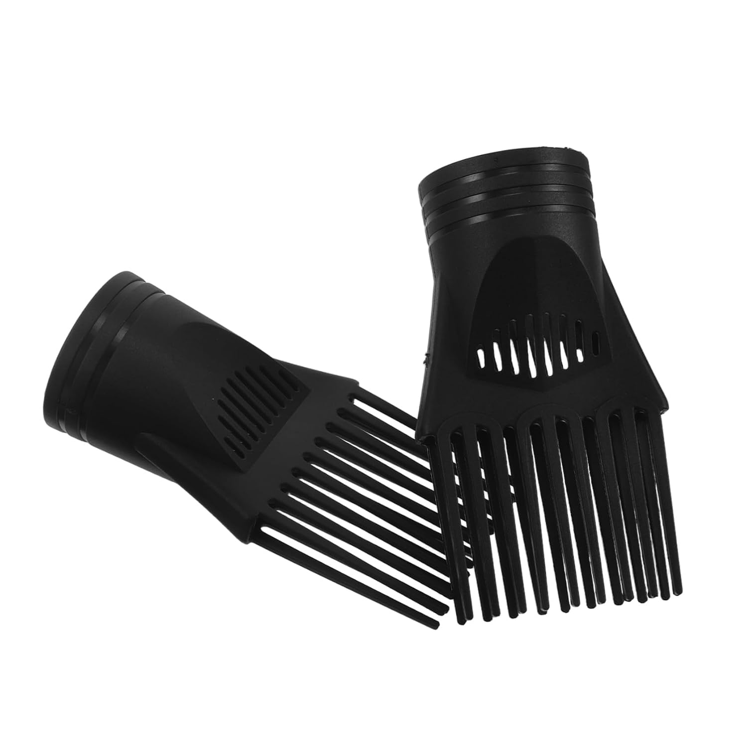 2pcs Hair Dryer Comb Nozzle Attachment, Black Plastic Styling Tool