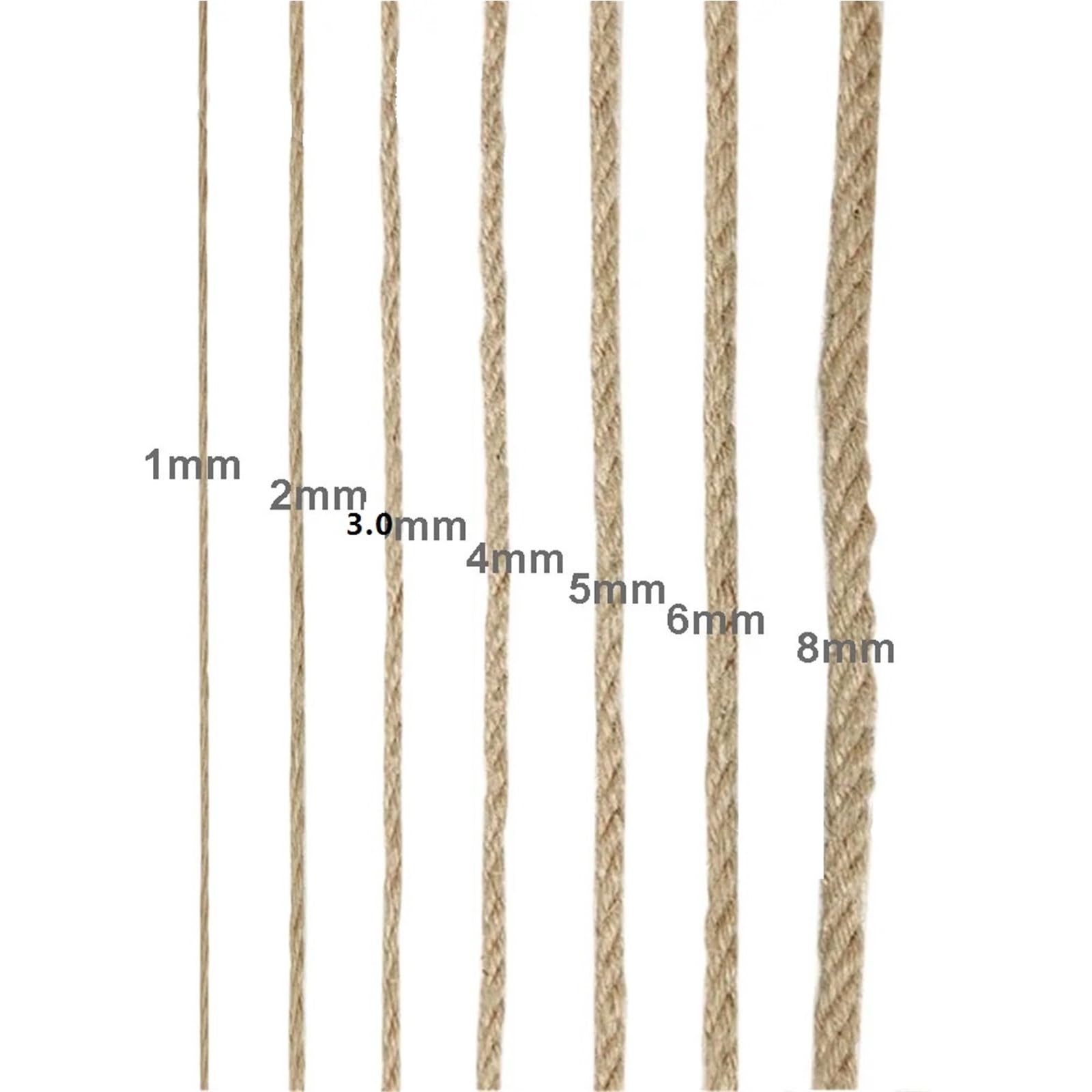 2PCS 50m Jute-Schnur Seil Party Hochzeit Verpackung Schnüre Gewinde Camping Ausrüstung Reparatur Kratzen DIY Handwerk Dekoration 10Meter Für Camping Garten