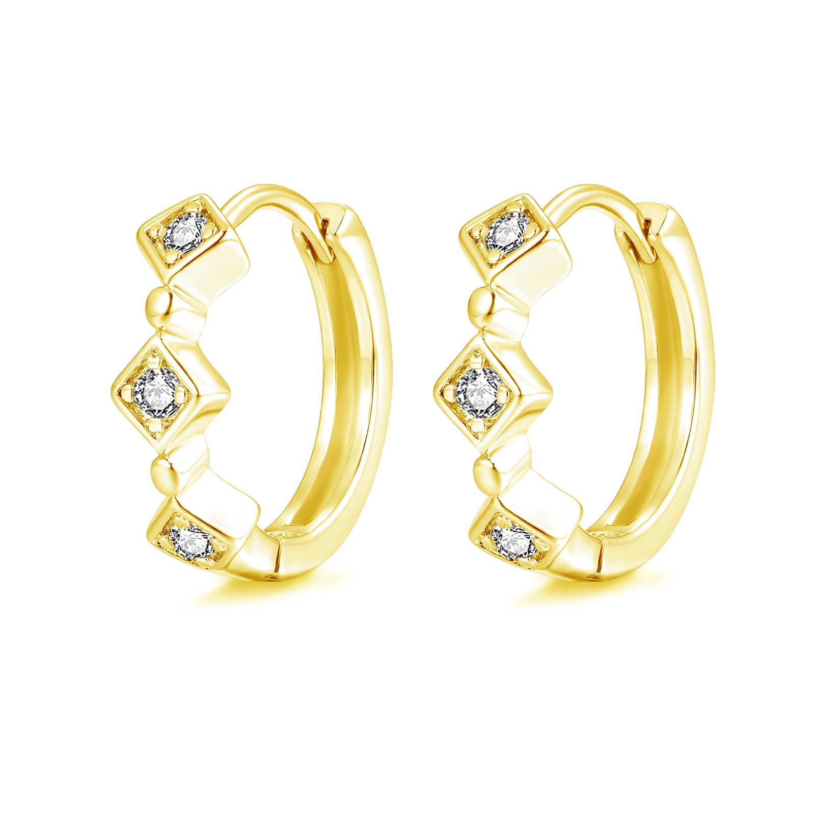 Loutade Ohrringe Gold, Hypoallergen 925 Sterling Silber Twis