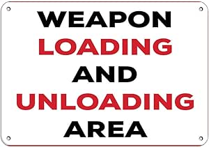 Amazon.com: Weapon Loading and Unloading Area Security Sign Label Vinyl ...