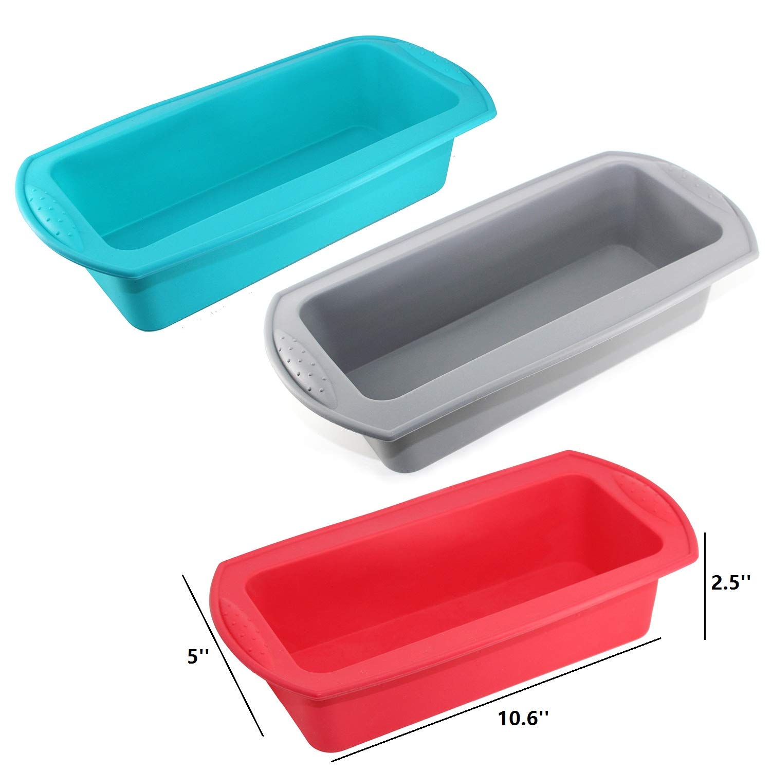 Moule à Cake En Silicone Rectangulaire (28x10x6.5cm) Avec Spatule Et Pinceau - Antiadhésif, Supporte -40°C à 230°C