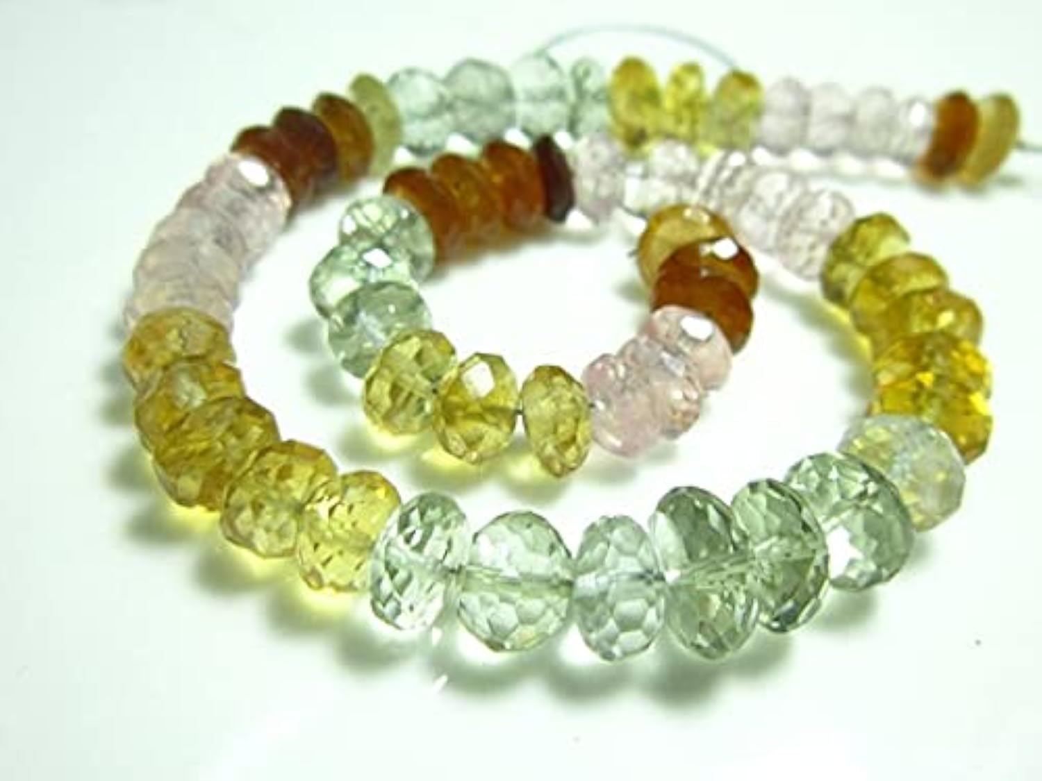 Fil de rondelles de pierres naturelles facettées AA 5-7mm pour offrir un cadeau fait main