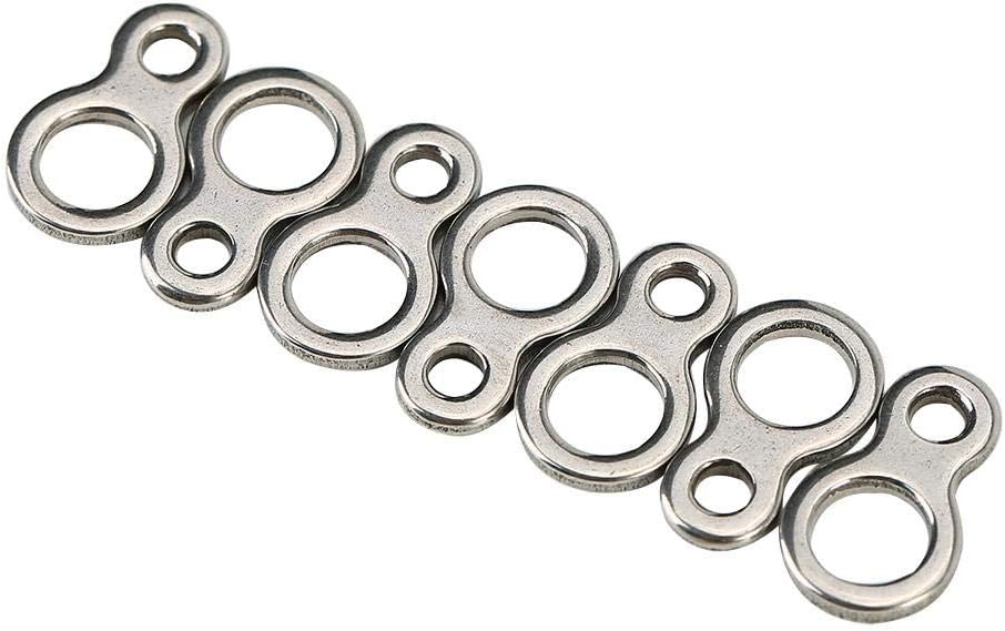 VGEBY1 60Pcs Figure 8 Jigging Rings Fishing Lure Tool Stainless Steel Solid Fishing Tackle Accessories