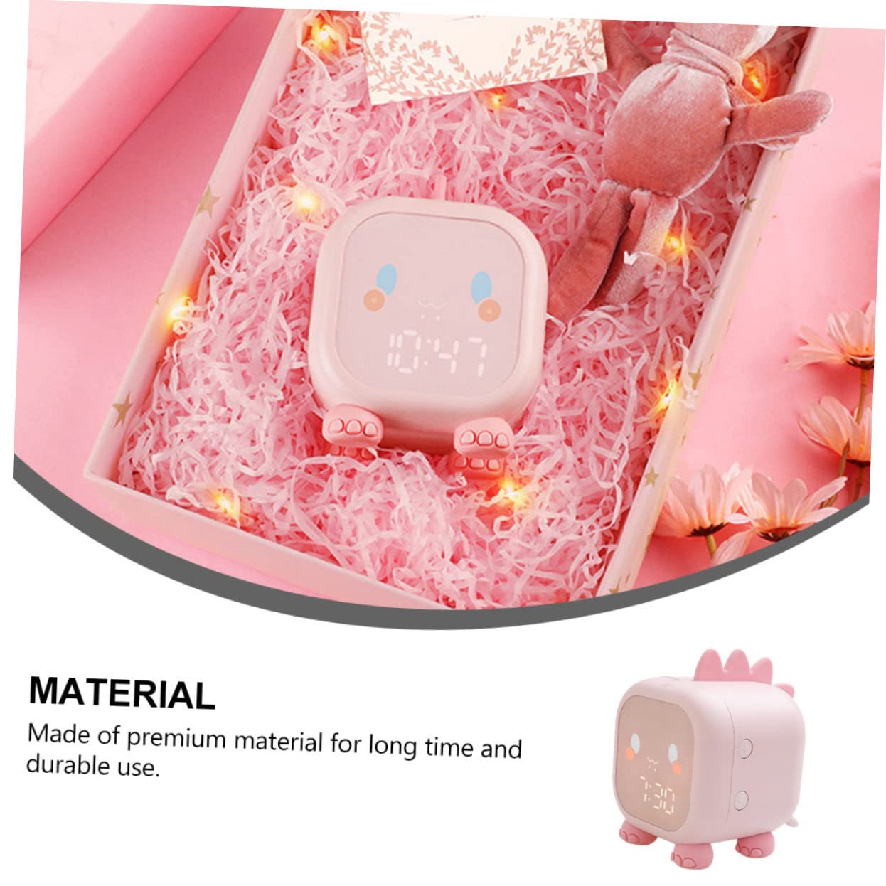 ORFOFE Kinder USB Wecker mit LED Nachtlichtuhr Silikongehäuse Sprachansage Nickerchen Timer für Schlafzimmer und Zuhause