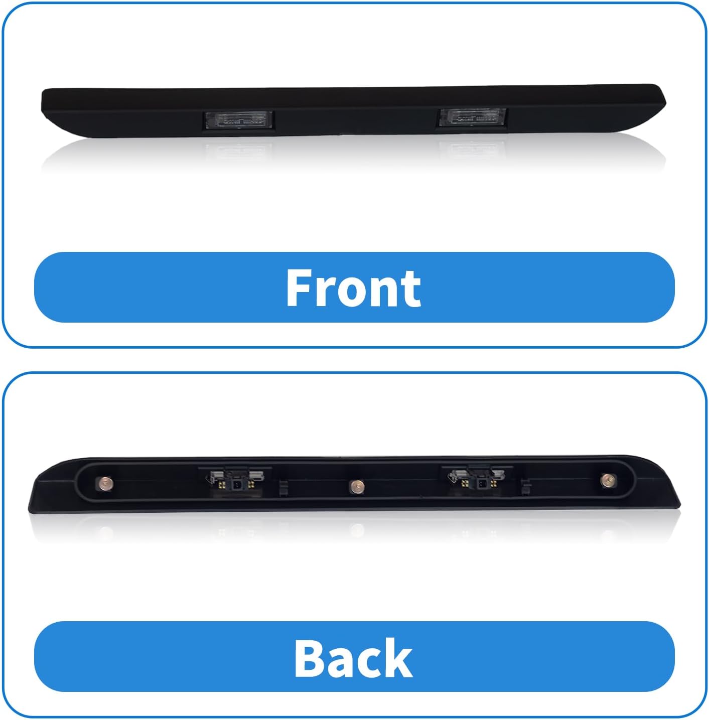 Rear License Number Plate Light Trim for 2014-2023 RAM Promaster 1500 2500 3500 Accessories, Black, 1PC