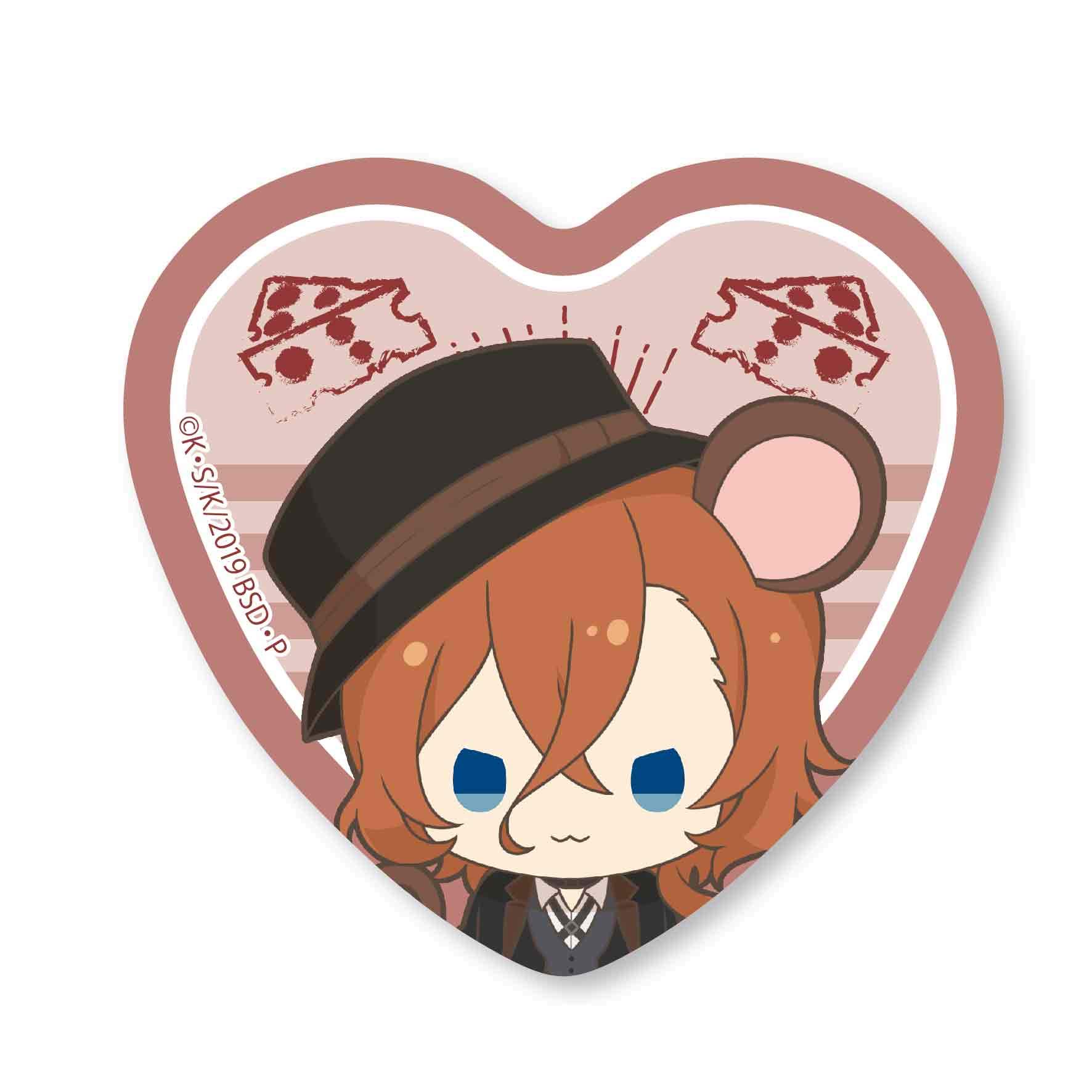 文豪ストレイドッグス　中原中也　ハート缶バッジ 文豪ストレイドッグス_第4弾 ハート型缶バッジ Mocho-ND 中原中