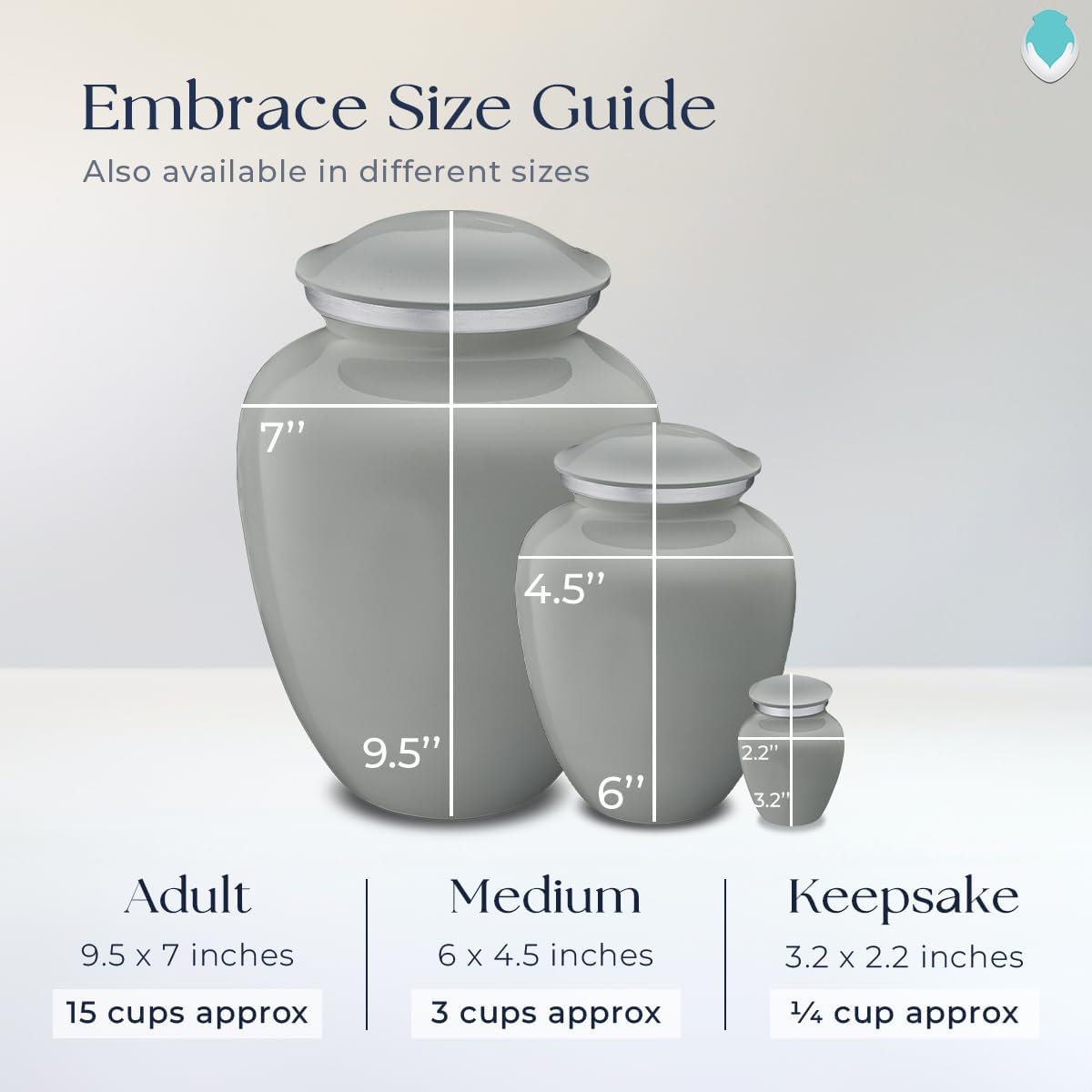 Geturns Embrace Adult Personalized Baseball Cremation Urns for Human Ashes I Large Slate Grey Funeral Urn for Men and Women I 200 lbs