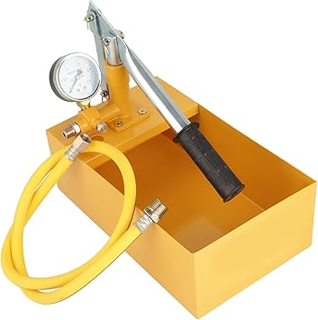 Manual Pressure Test Pump, 2.5Mpa 25KG Manual Hydraulic Water Pressure Test Pump Pipeline Tester Tool for Pressure Vessels, Brake Pressure Relays