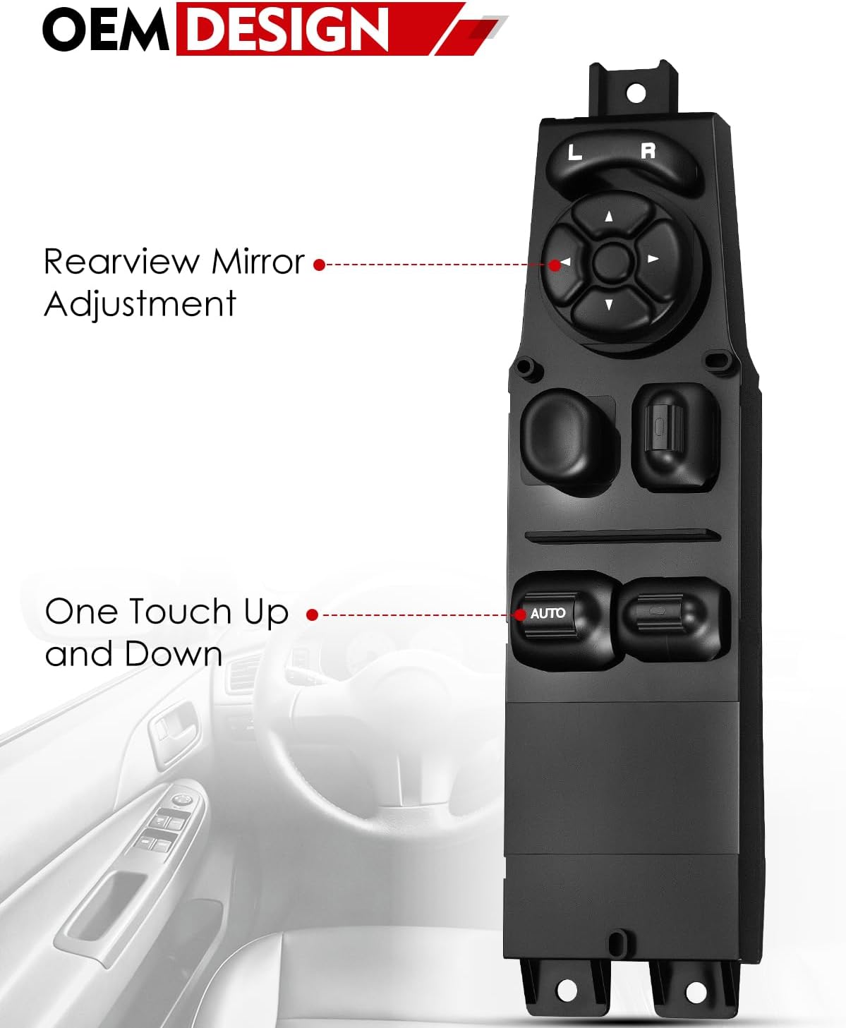 Front Driver Side Master Power Window Switch Fits for:-Jeep Cherokee 1997 1998 1999 2000 2001 ReplaceOE# 56009450AB, 68171682AA, 901-410, 56009450AC, 68171682AB, 1S2195, DS-1232