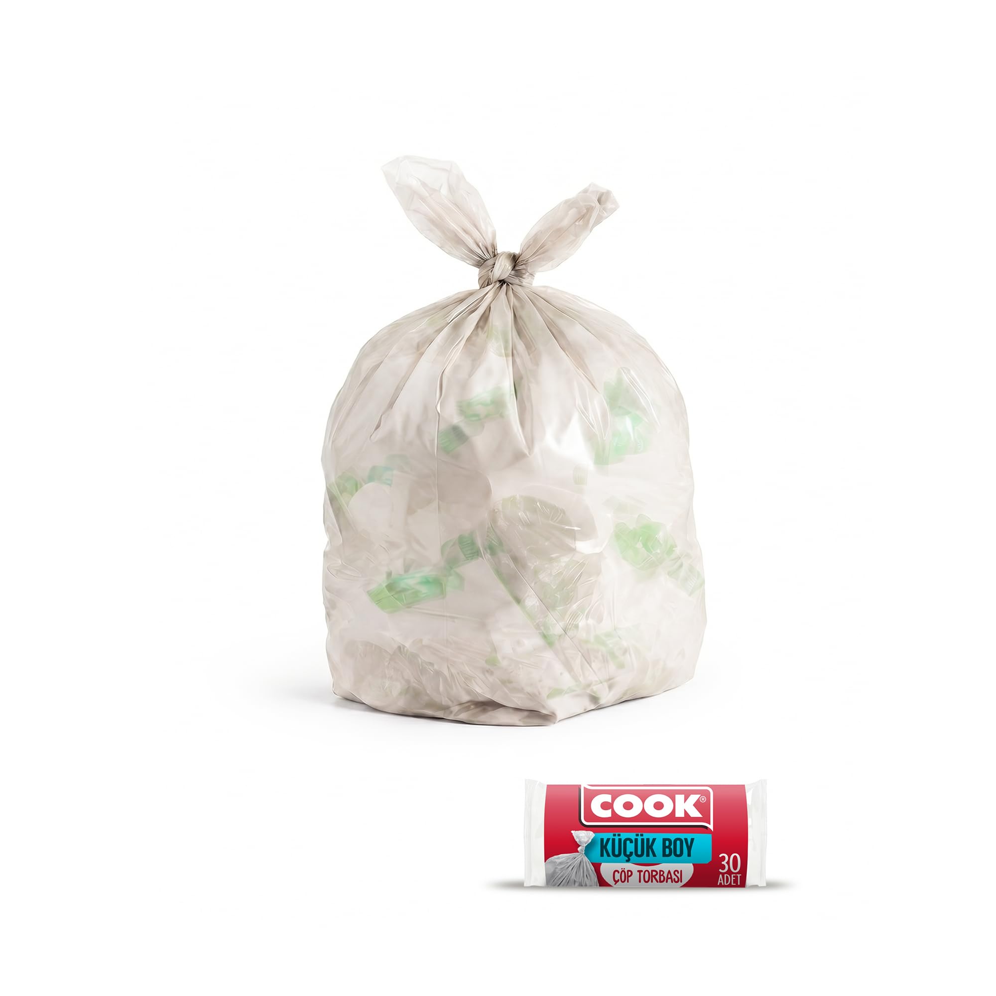 Cook Çöp Torbası Küçük Boy 40 x 47 cm (30 Adet/Rulo)