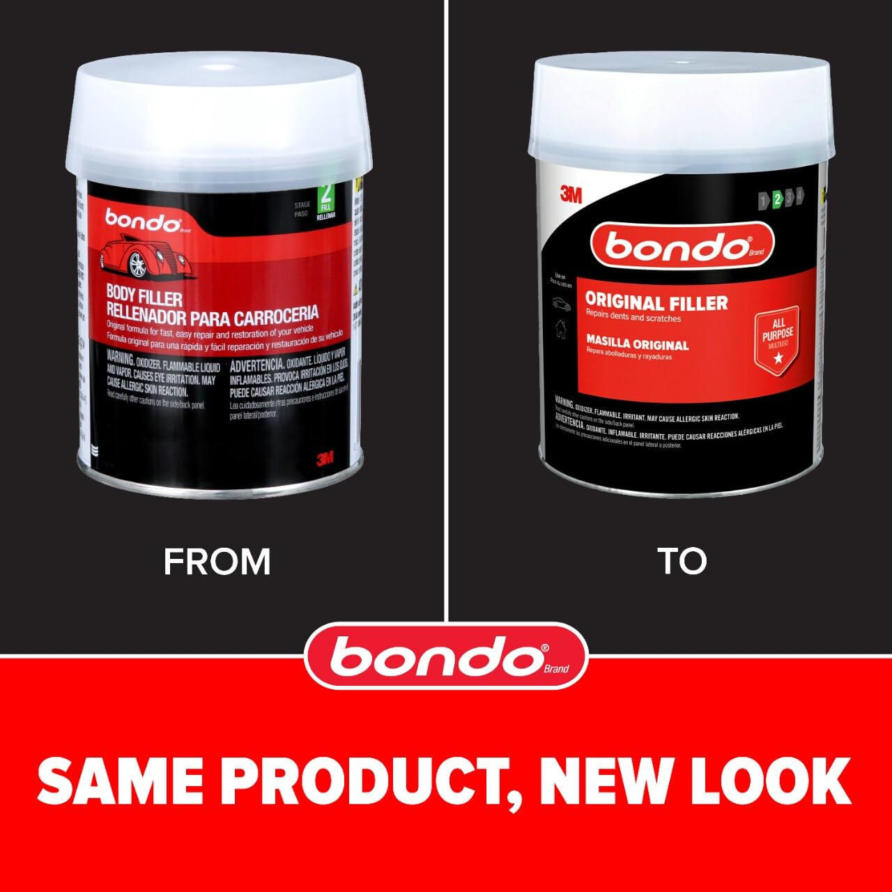 Bondo Original Filler 7 lb with Hardener 2.75 oz, Repairs Dents, Dings, Holes, and Scratches, Multi-Surface Use on Wood, Aluminum, Concrete, and Fiberglass (OR-GAL-ES)