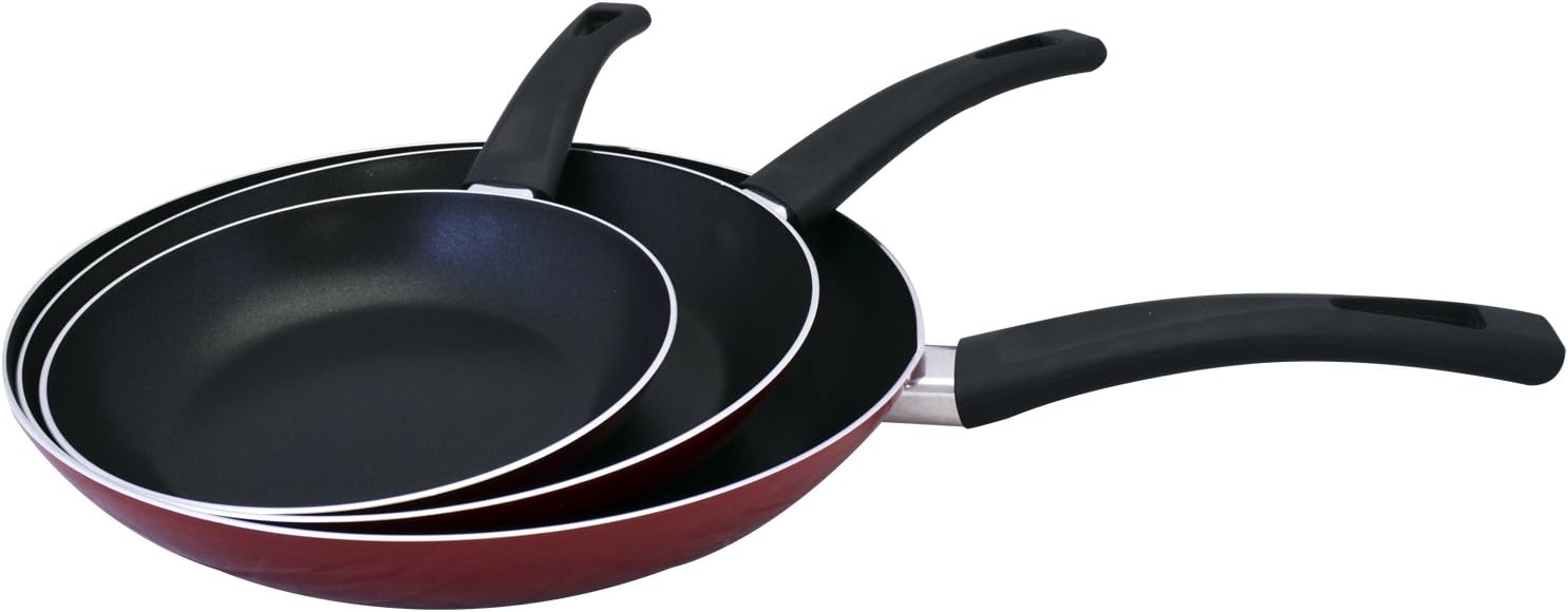 Tramontina 3-Piece EveryDay Nonstick Saute Pan Set, Red