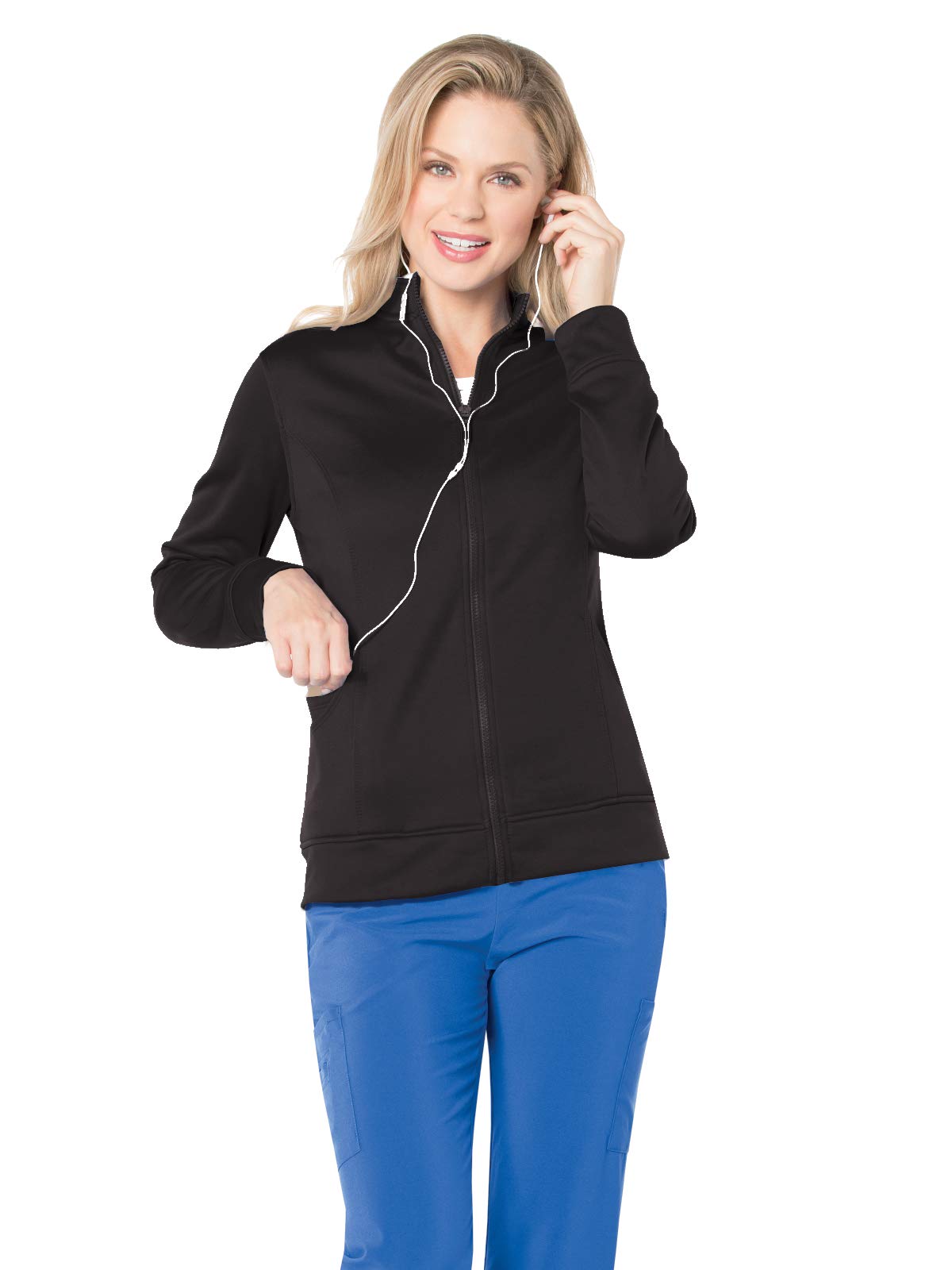 Urbane Performance Tailored Fit Stretch 3-Pkt Fleece Scrub Jacket for Women 9872