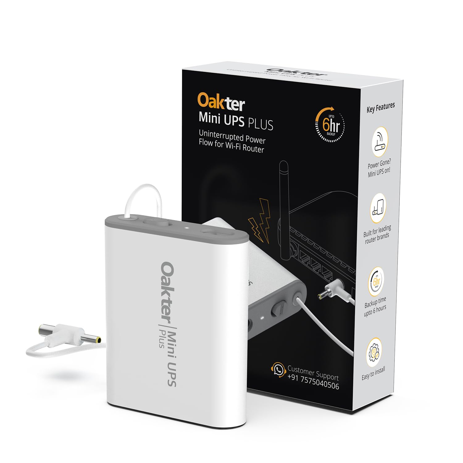 Oakter Mini UPS Plus WiFi Router Broadband Modem | Backup Up to 4 Hours | WiFi UPS Power Backup During Power Cuts | UPS Broadband Modem | Current Surge & Deep Discharge Protection-image-30