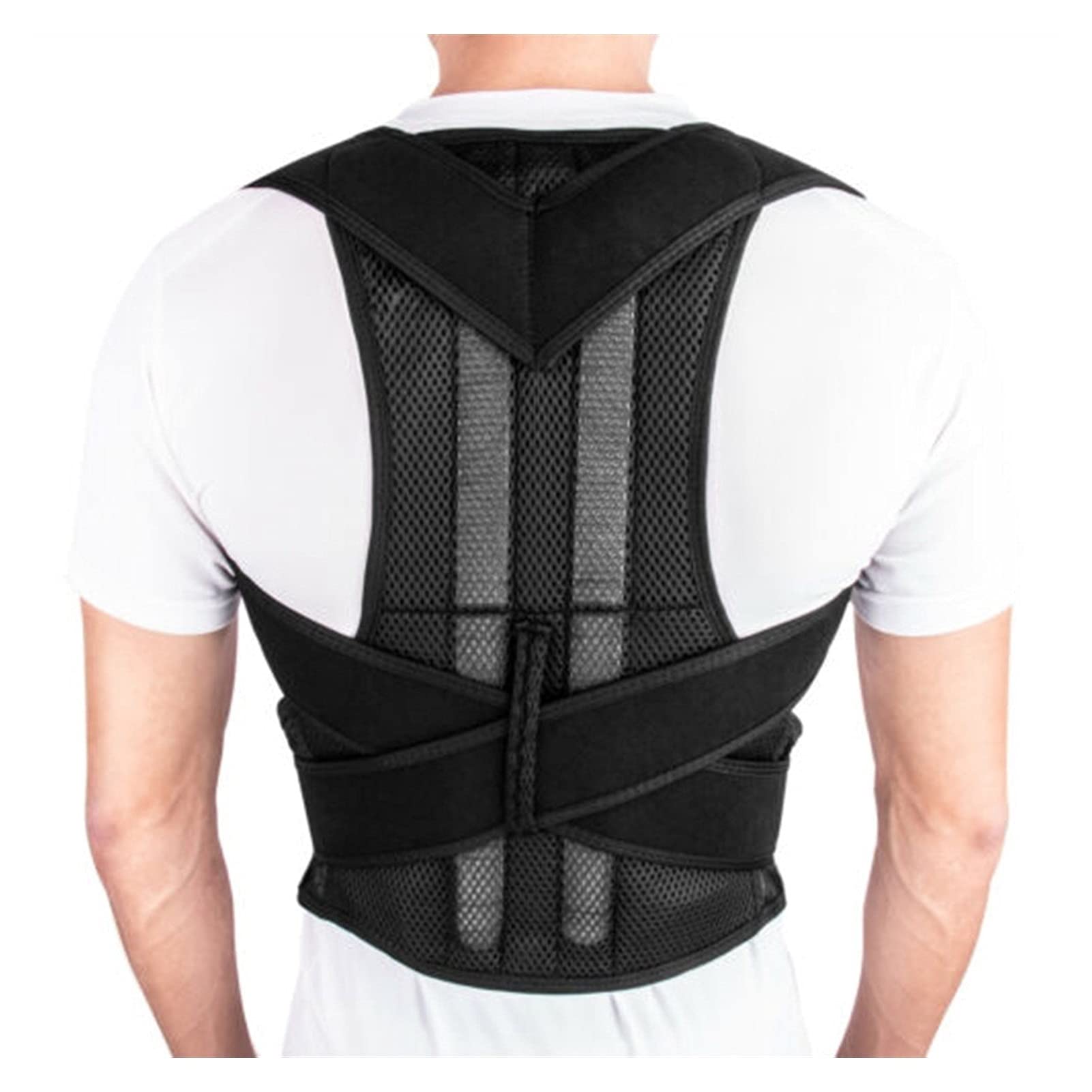Soporte completo lumbar e ajustable transpirable y corrector de cinturón para dolor de espalda y cuello 8