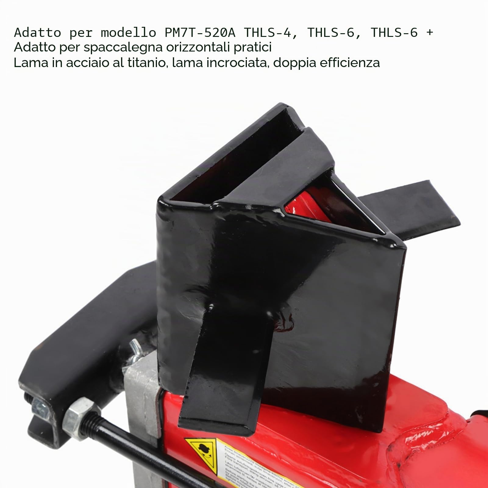 Testa di Taglio Trasversale per spaccalegna Elettrico Idraulico – Lama in Acciaio al Titanio Resistente per Prestazioni migliorate – Compatibile con i Modelli PM7T-520A, THLS-