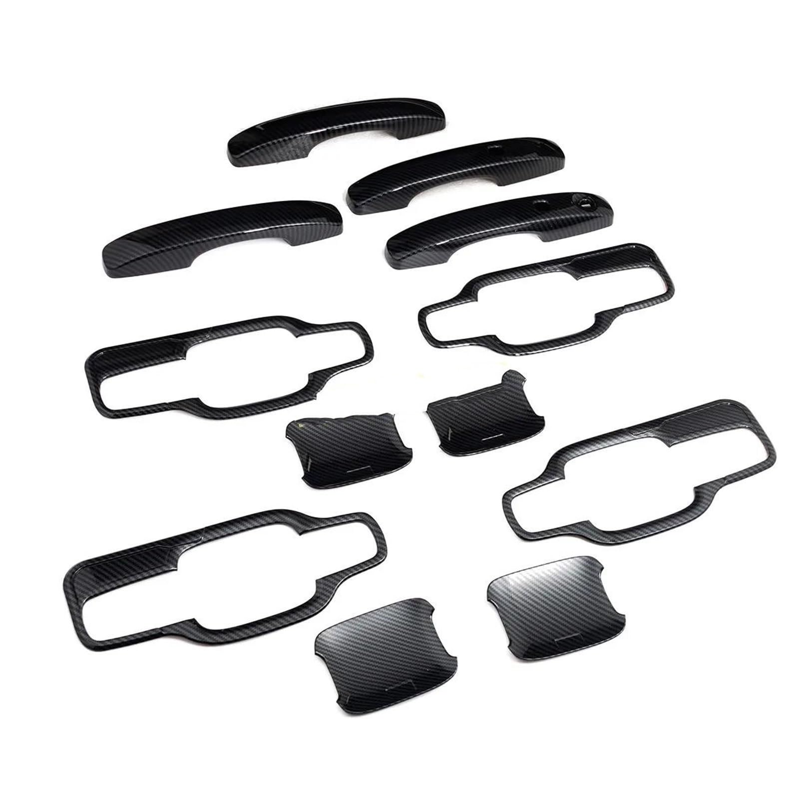 Fkhbzm Style 3 Car Door Handle Decorative Cover Sticker Trim Protects Exterior Parts For Ford For Ranger For Everest 2023 2024 2025(Style 3)