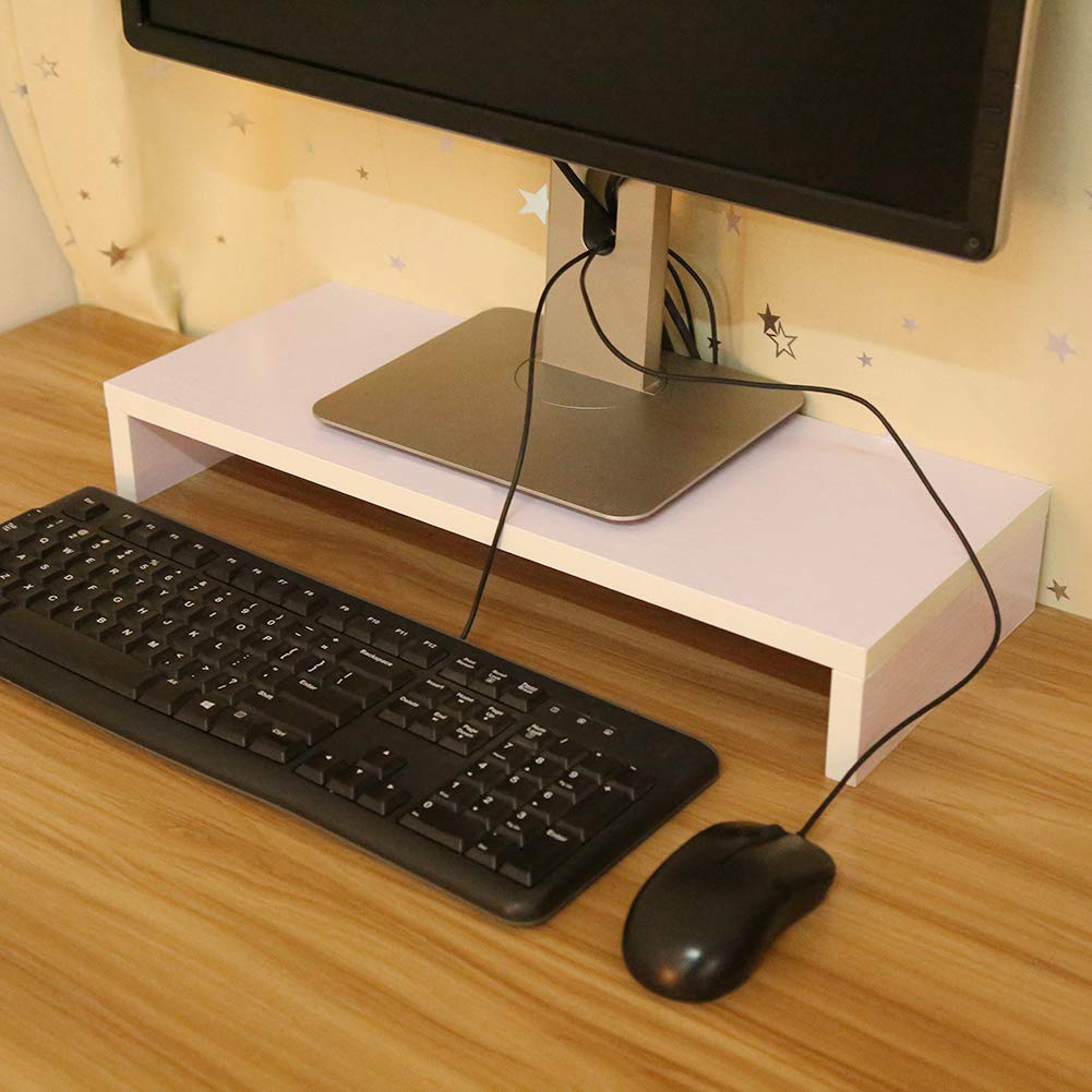 Soporte para Monitor de Madera, Soporte Monitor Mesa Elevador Monitor 50 x 20 x 7,7 cm Violeta Claro