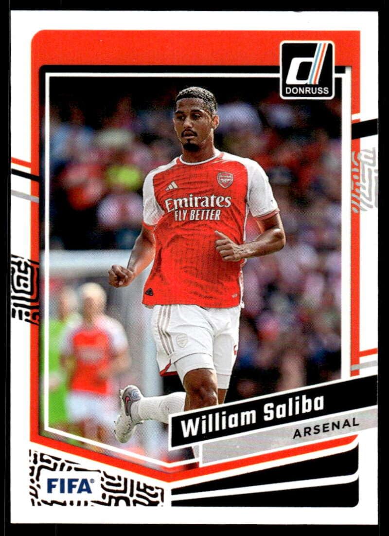 2023-24 Donruss Soccer #73 William Saliba Arsenal Official Panini Trading Card (Stock Photo shown, Card in Near Mint to Mint Condition) : Collectibles & Fine Art