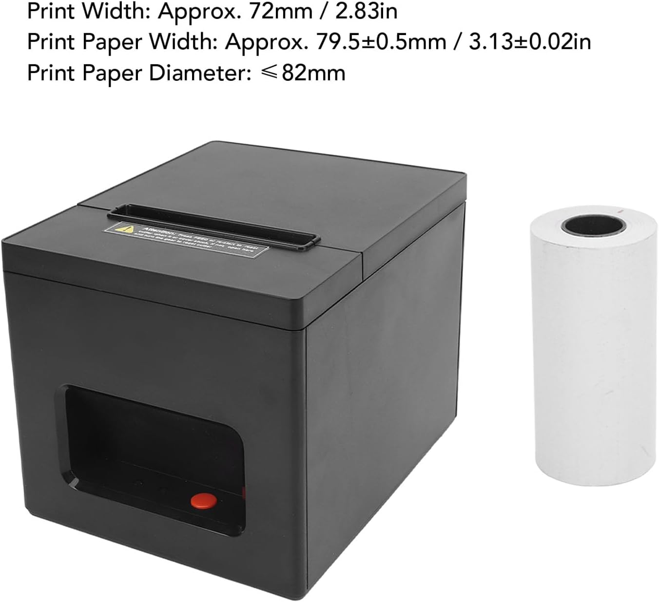 GOWENIC 80mm Thermal Receipt Printer, POS Receipt Printer with USB and Bluetooth Connection, Support Cash Drawer, Graphic Printing (US Plug)