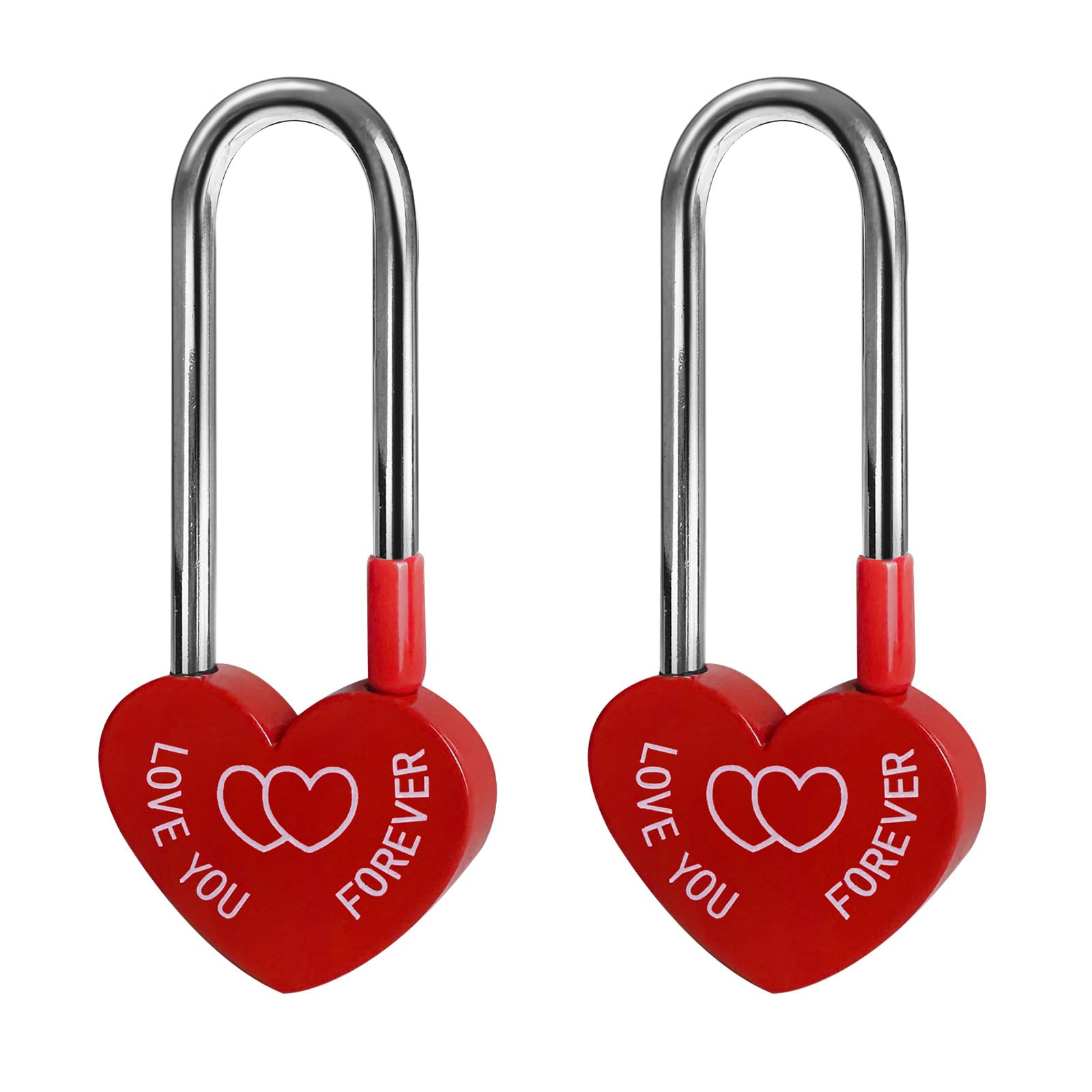 Gradleen 2PCS Red 3.5 Inches Single Heart Lock With Key,50mm Love...
