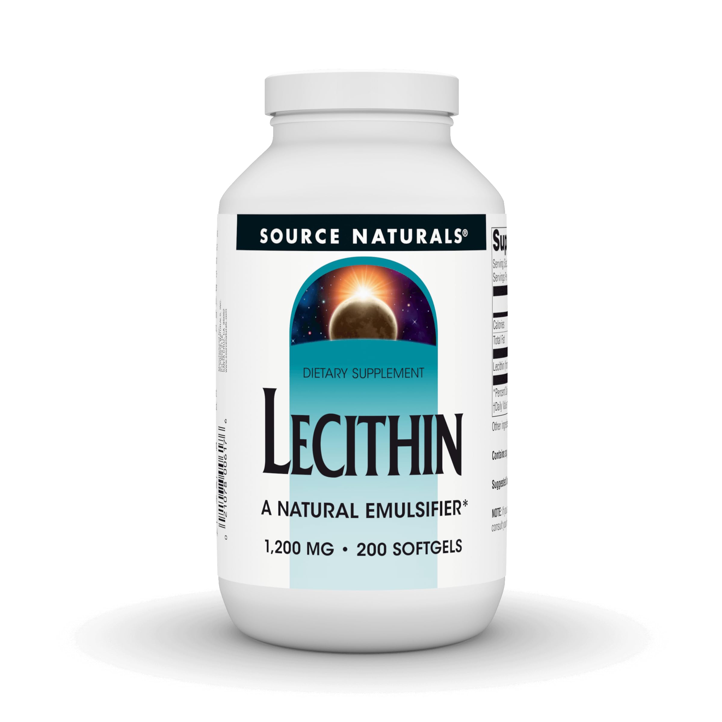 Source Naturals Lecithin, 1200 mg - 200 Softgels 1 200 Count (Pack of 1)