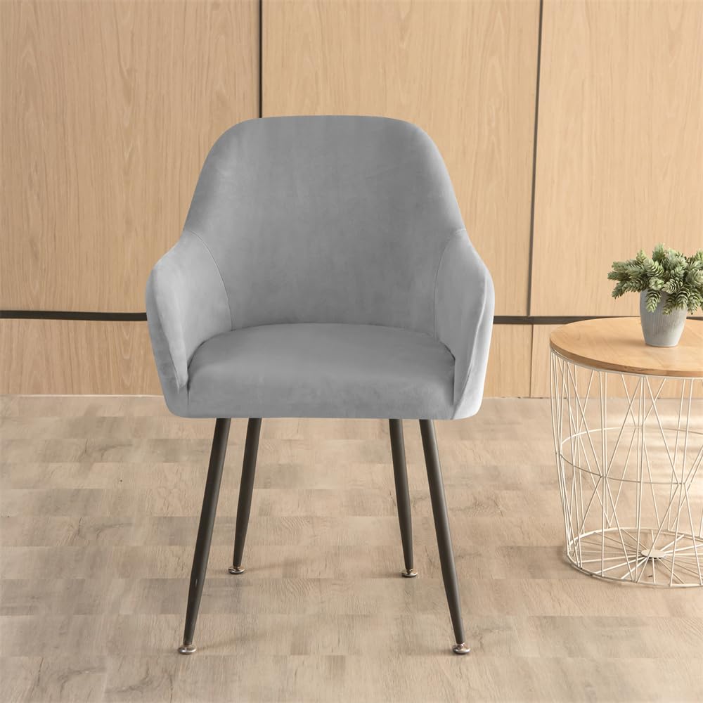 Coprisedie Elasticizzati In Velluto - Universali Per Sedie Con Braccioli, Lavabili - Foto 11