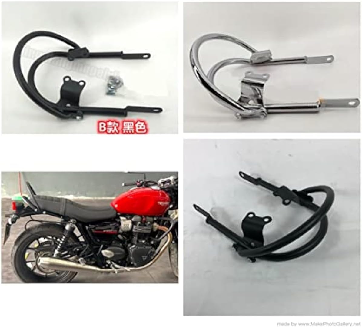 Rear Seat Passenger Handle Grab Tail Bar made for Triumph Bonneville T100 T120 17+ 2017 2018 2019 2020 2021 2022 2023 2024 Chrome