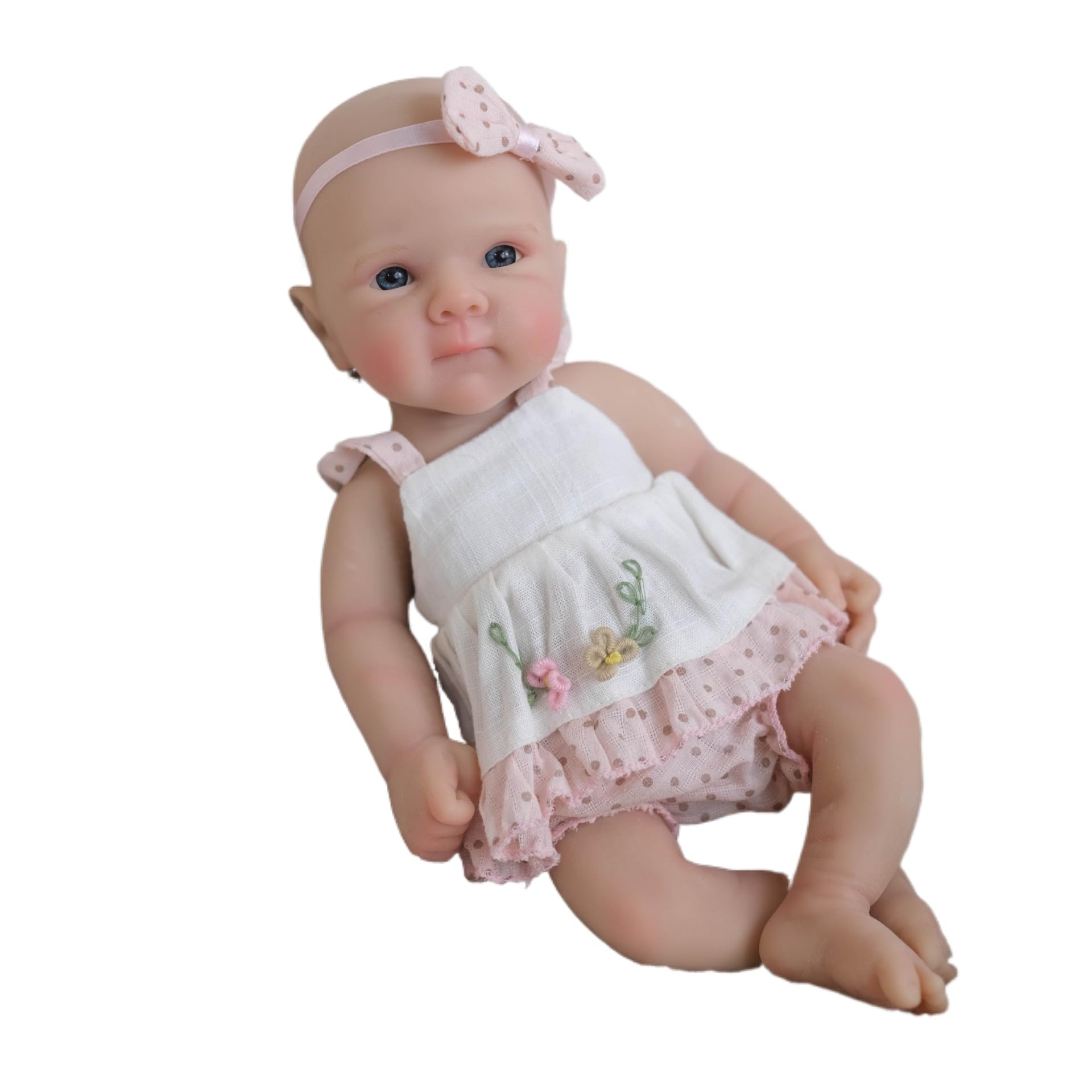 XinXinYuan 8 Inches Mini Reborn Full Silicone Baby Doll Sweet Adorable Pocket Infant Realistic Miniature Babies Micro Real Life Baby Dolls That Look Real for Kids and Women Gift