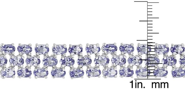 Amazon.com: Ice Gems Sterling Silver Tanzanite Three Row Tennis