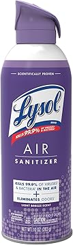 Lysol Air Sanitizer Spray, For Air Sanitization and Odor Elimination, Light Breeze, 10 Fl. Oz