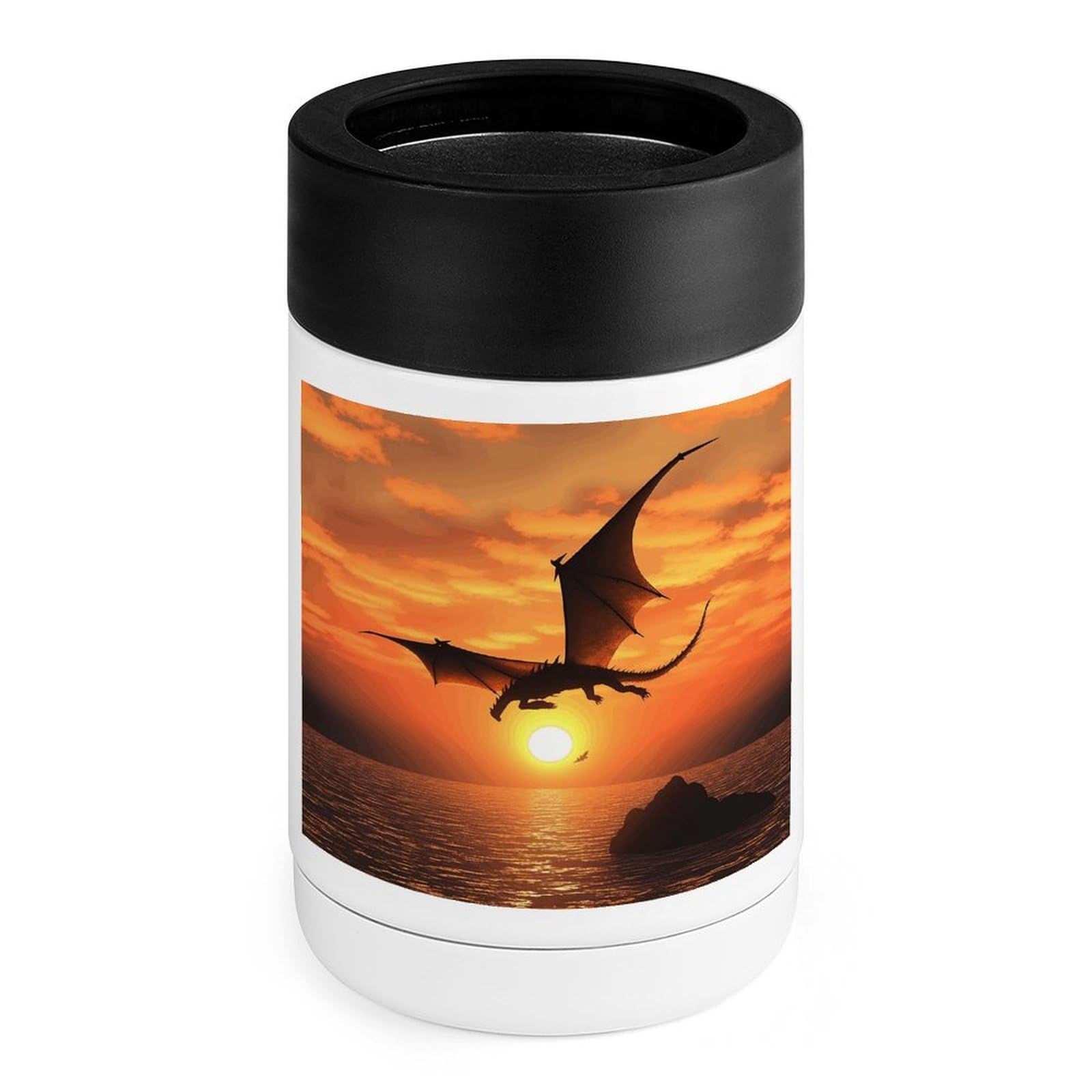 Refroidisseur de boissons isotherme avec manchon silicone dragon