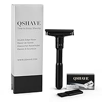 Vista 2 de QSHAVE Juego de maquinilla de afeitar de seguridad de doble borde ajustable (azor)