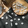 LiQunSweet 40 Pcs 8 Styles Antique Silver Virgin Mary Alloy Charms Vintage Saint Benedict Medal Religious Charms for DIY Crafts Jewelry Making Accessory #4