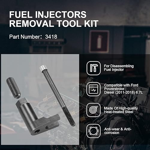 Miniatura 2 de Kit de herramientas de extracción de inyectores de combustible compatible con Ford Powerstroke Diesel 6.7L (2011-2018) Herramienta de extracción de