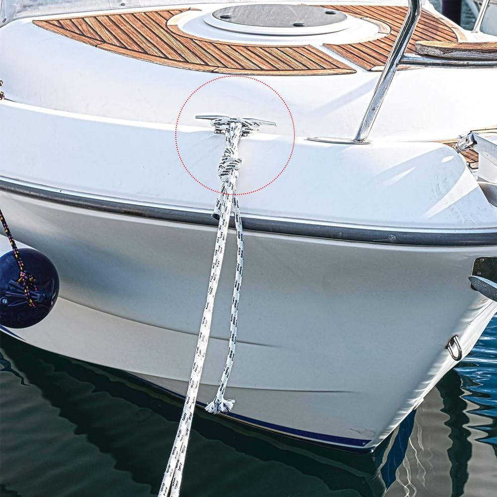 Bootsklampe, Klampe Edelstahl, Festmacherklampe, Boat Cleat, Belegklampe, Anlegeklampen für Boote, Marine Klampe, Anlegeklampen Kajak, Boot Dock Klampe, für Boote, Yachten, Docks, Fahnenmasten