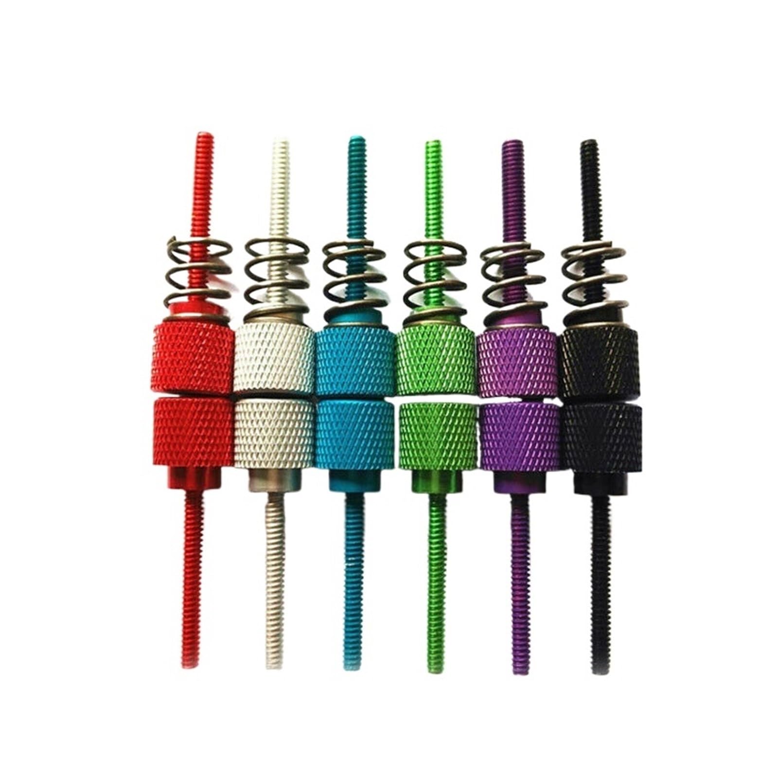 Viti ventola PC 2 pezzi M3 M4 antiscivolo a molla in alluminio Vite a mano zigrinata(Silver,With Spring M3)