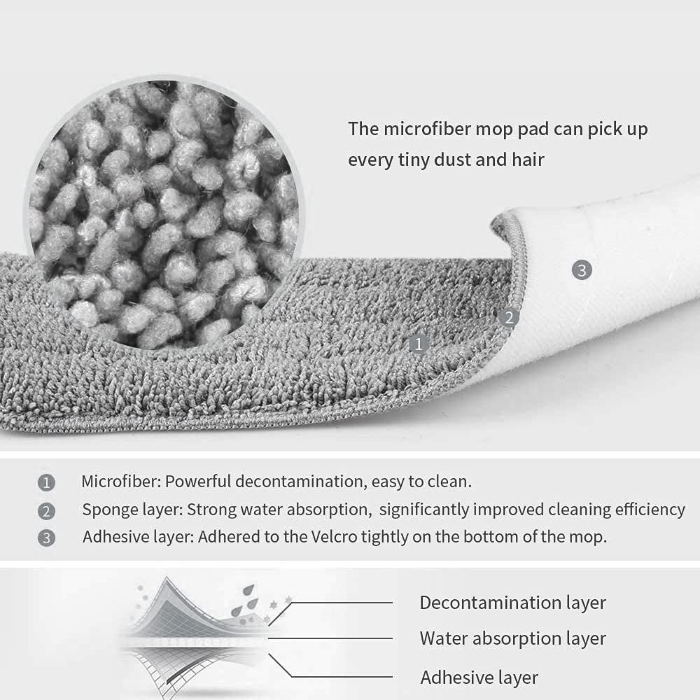 fregona Mop Squeeze Plana y Cubo escurridor de la fregona Plana Conjunto mopa de Microfibra Pad seco y húmedo de Madera compuesta Ceramic Tile mop (Color : DR-BHW23)