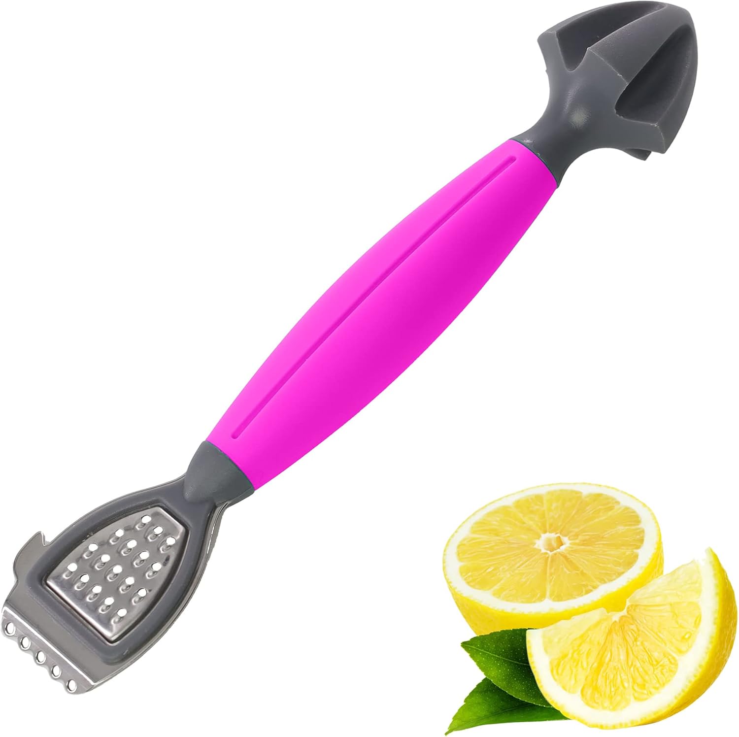 Lemon Zester Bar Tool 3 in 1, Citrus, Lime Zester, Reamer and Grater
