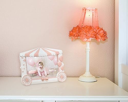 Miniatura 6 de Isaac Jacobs Marco de fotos de bebé de resina Sentiments de 4 x 6 pulgadas, marco de fotos horizontal de recuerdo con caballete y pestañas colgantes