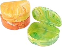 Vista 8 de Practicon Estuches de retención de mármol, funda de alineador de ortodoncia, soporte para protector bucal (paquete de 3) océano