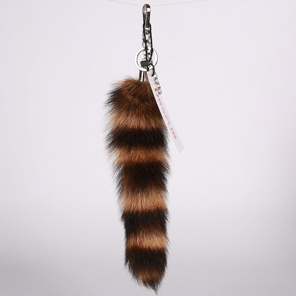 Amazon.co.jp: URSFUR ふわふわ 赤紋 ミニサイズ キツネファー テール