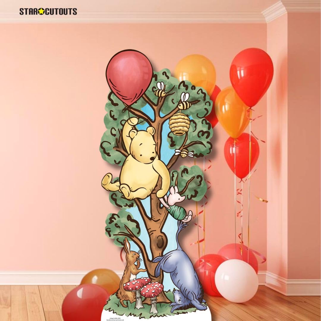 SC4897 Sagoma in cartone con albero di Winnie e asino, altezza 183 cm