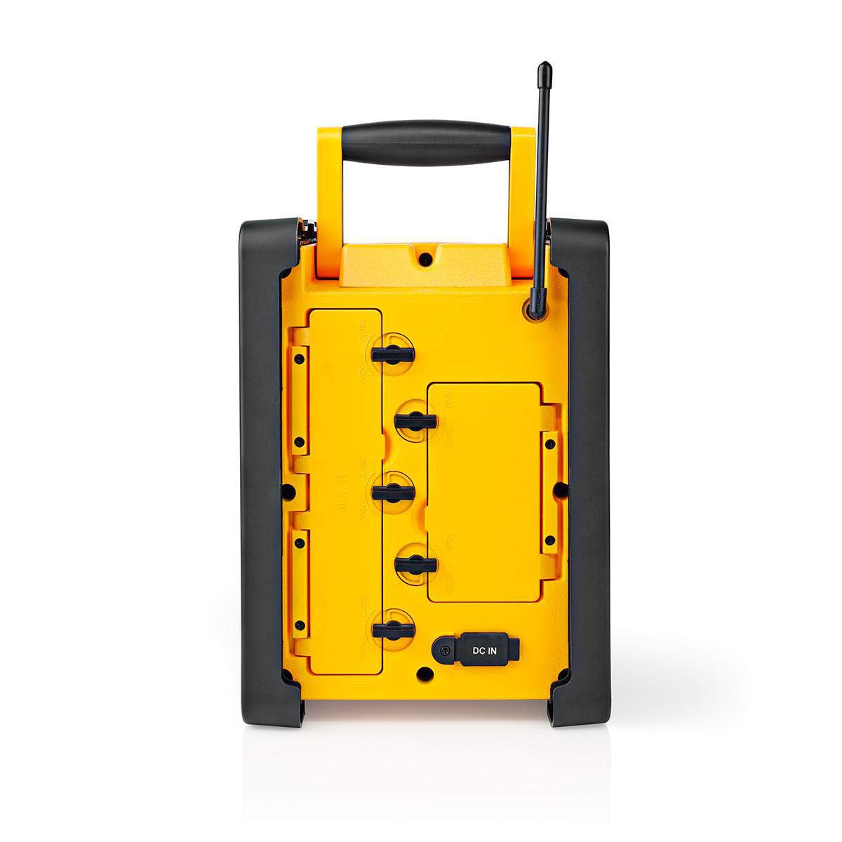 FM-Radio | Tisch Ausführumg | FM | Batteriebetrieben/Netzstromversorgung | Digital | 15 W | Monitorgröße: 2.2" | Blau-weiß Monitor | Bluetooth® | IPX5 | Tragegriff | Gelb/Schwarz